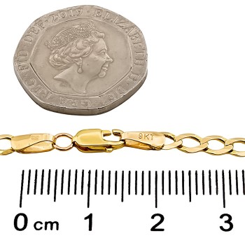 9ct Gold 2.6g 11 inch Curb Anklet